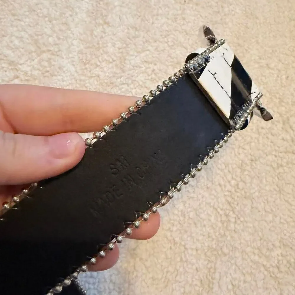 Zebra Rhinestone Belt